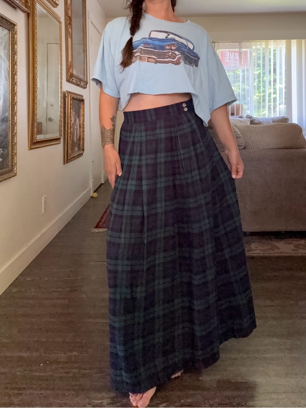 Vintage plaid skirt